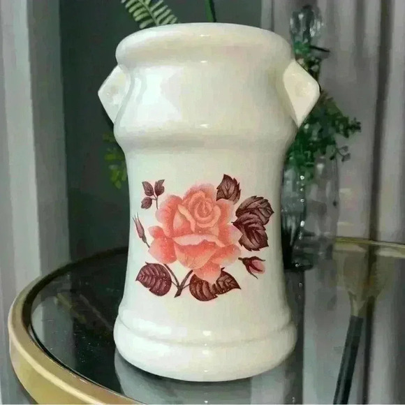 Vintage Boho Double Handle Ceramic Vase - Picture 2 of 11